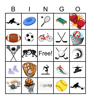 Sports Mania Bingo Card