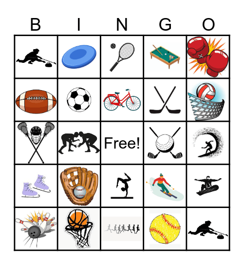 Sports Mania Bingo Card