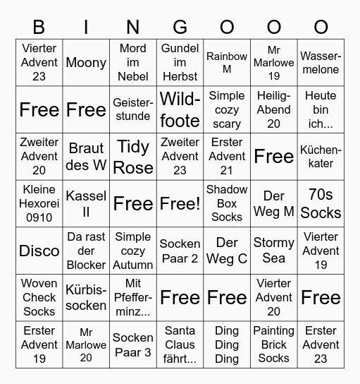 52 PP Bingo Card