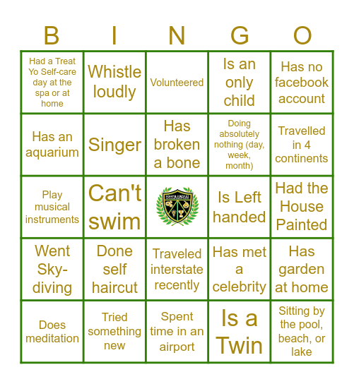 HBGPLA Team Bingo Card