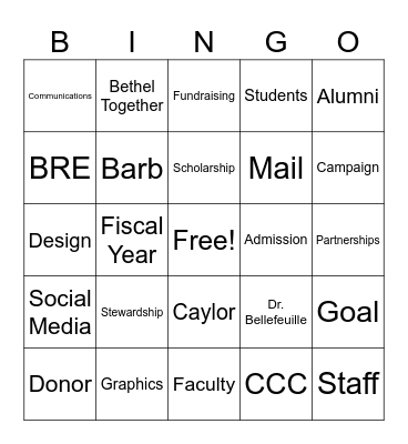 Lingo Bingo Card