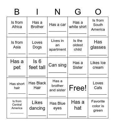 Find Someone Who... Bingo Card