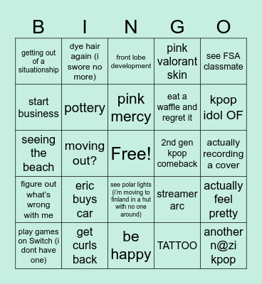 2024 Bingo Card