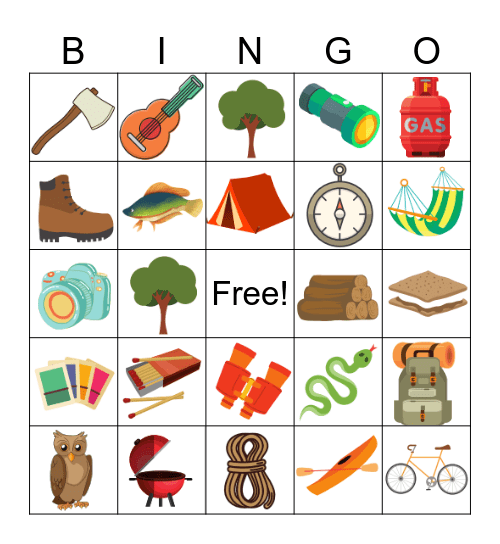 Camping Bingo Card