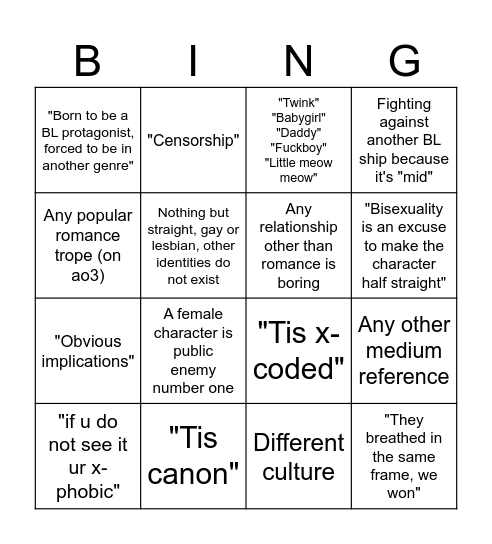 The Shipper's Commandments Bingo Card