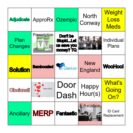 Service Team BINGO, July 24th Bingo Card