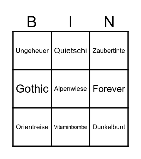 Christina Fassoth Bingo Card