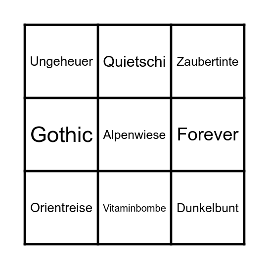 Christina Fassoth Bingo Card