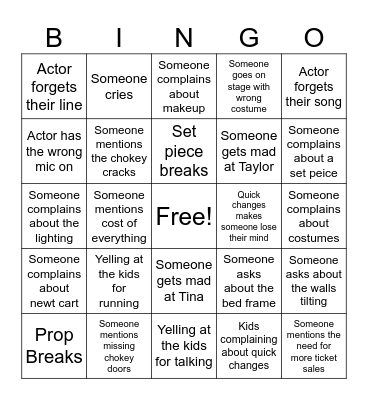 Tech Week Bingo Card