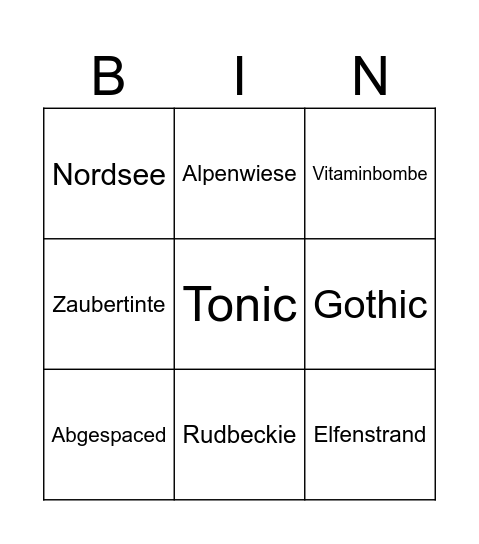 Tanja Schneider Bingo Card