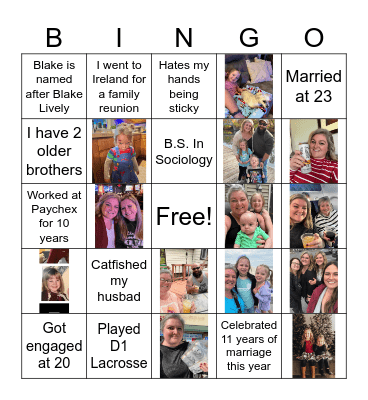 Mollie Fun Facts Bingo Card