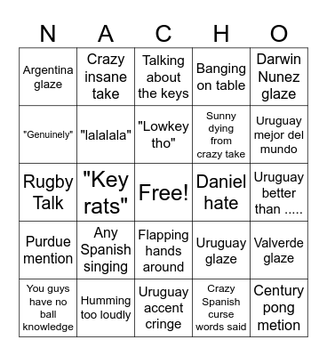 Ignacio Bingo Card