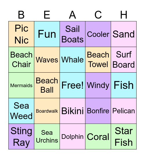 Beach Blanket Bingo Card