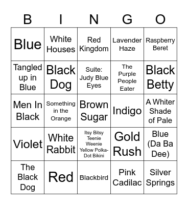 Pride Flag Colors Bingo Card