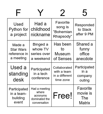Accelerating Rev Ops Bingo Card