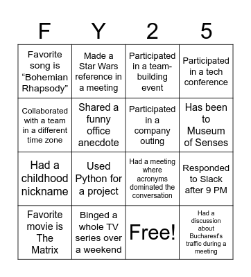 Accelerating Rev Ops Bingo Card