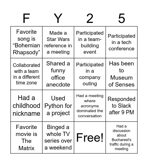 Accelerating Rev Ops Bingo Card