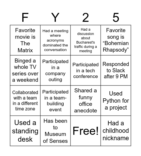 Accelerating Rev Ops Bingo Card
