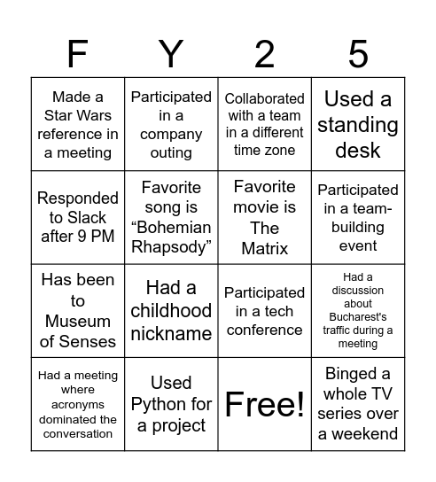 Accelerating Rev Ops Bingo Card