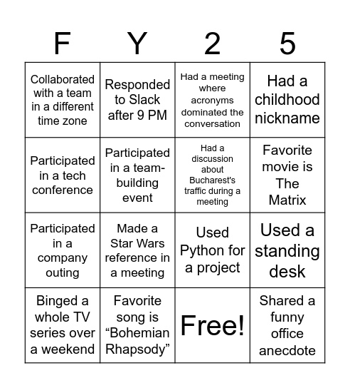 Accelerating Rev Ops Bingo Card