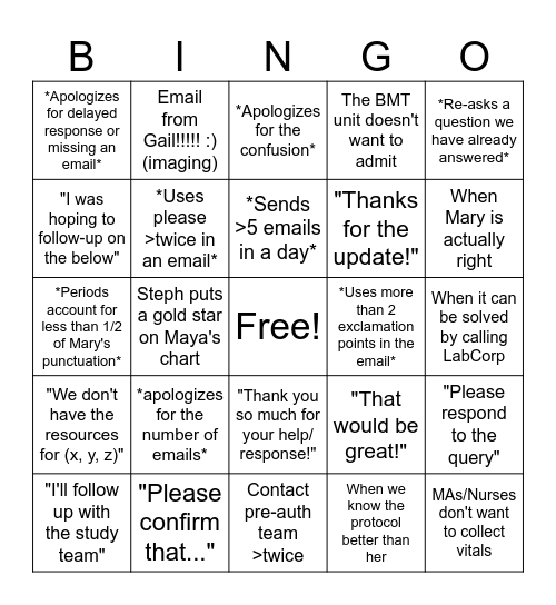 2272 Bingo Card