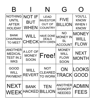 BART BINGO Card