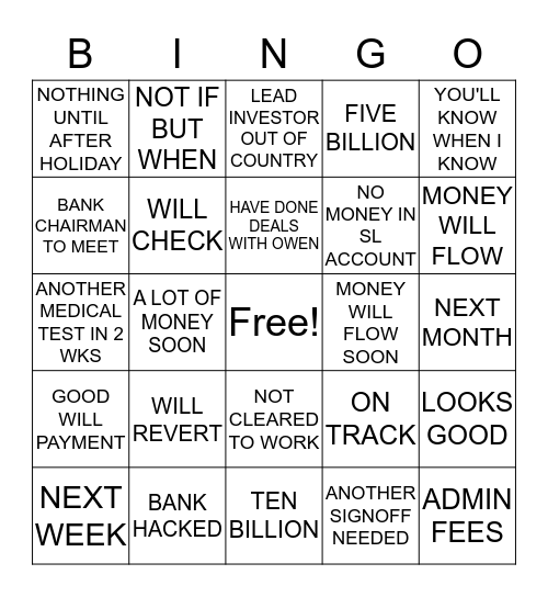 BART BINGO Card