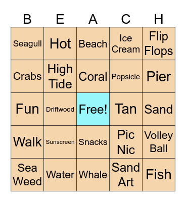 Beach Blanket Bingo Card