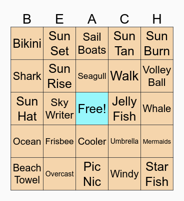 Beach Blanket Bingo Card