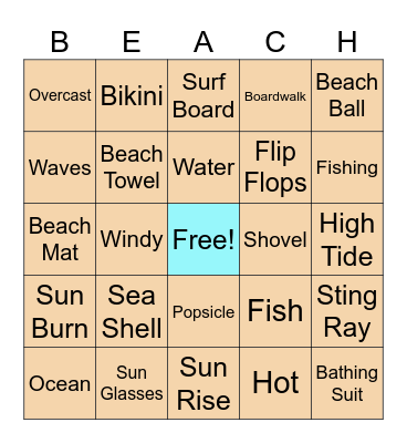 Beach Blanket Bingo Card