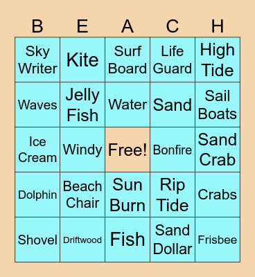 Beach Blanket Bingo Card