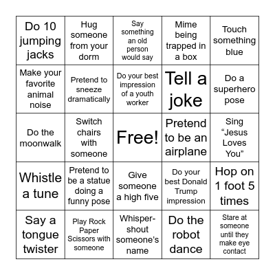 BINGO (BUT SPICY) Bingo Card