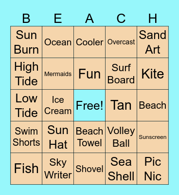 Beach Blanket Bingo Card