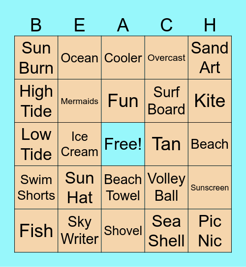 Beach Blanket Bingo Card