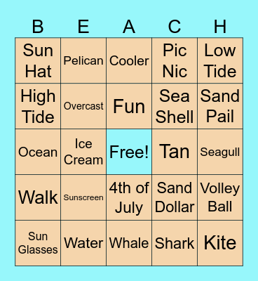 Beach Blanket Bingo Card