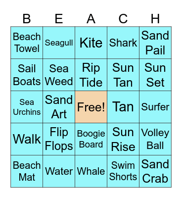 Beach Blanket Bingo Card