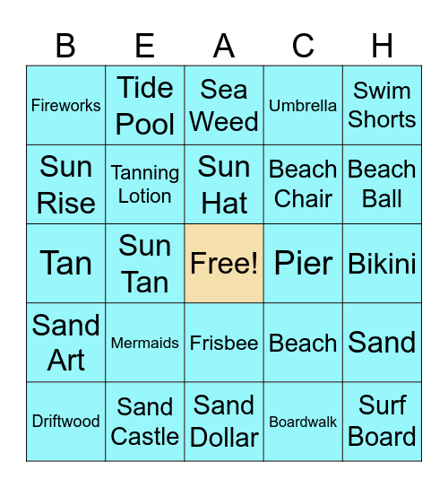 Beach Blanket Bingo Card