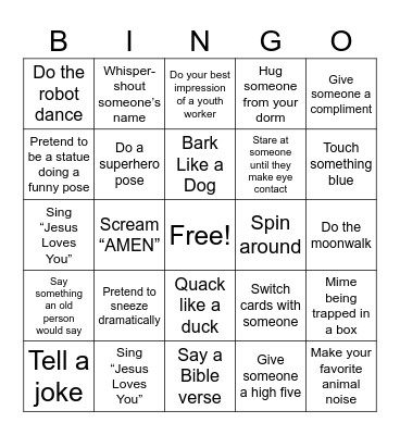 BINGO (BUT SPICY) Bingo Card