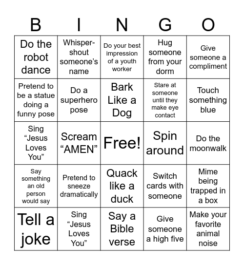 BINGO (BUT SPICY) Bingo Card