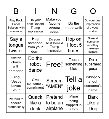 BINGO (BUT SPICY) Bingo Card