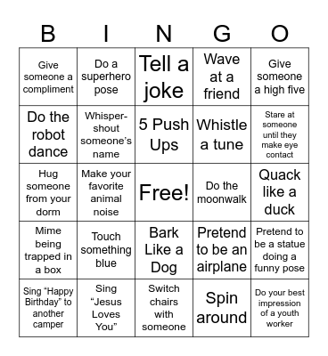 BINGO (BUT SPICY) Bingo Card