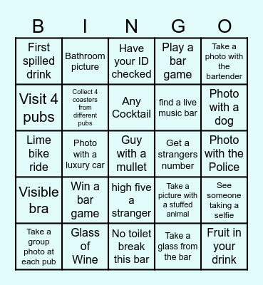 Digs Kicks a Snag BINGO Card