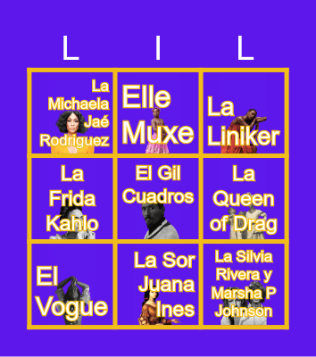 Queer & Latiné Loteria Bingo Card