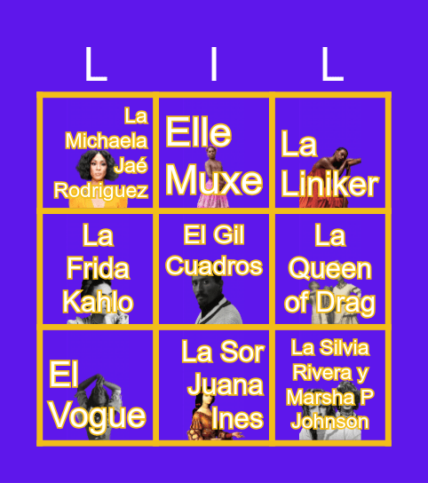 Queer & Latiné Loteria Bingo Card