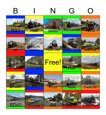 Railways 2004-2012 Bingo Card