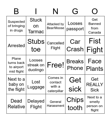 Riley's Bingo of Good Luck Bingo Card