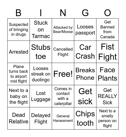 Riley's Bingo of Good Luck Bingo Card