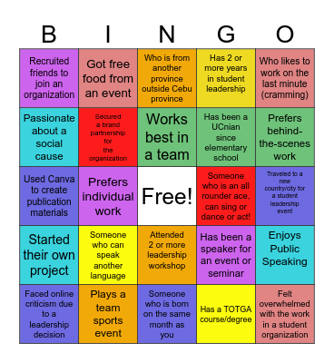 LEADCON 2024 Bingo Card