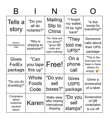 Bingo Card