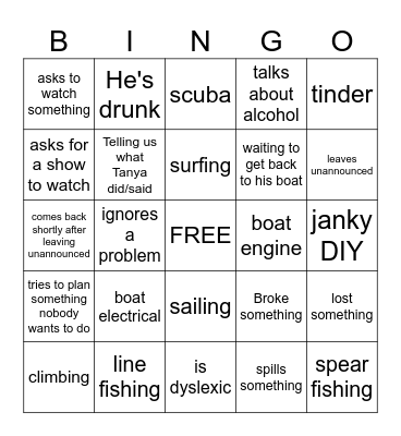 Andrew bingo Card